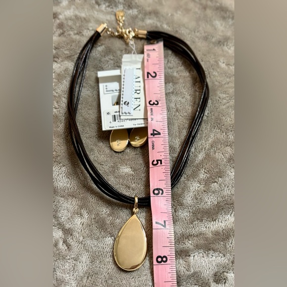 NWT | Ralph Lauren tortoise Necklace/Earring Set - Picture 2 of 6